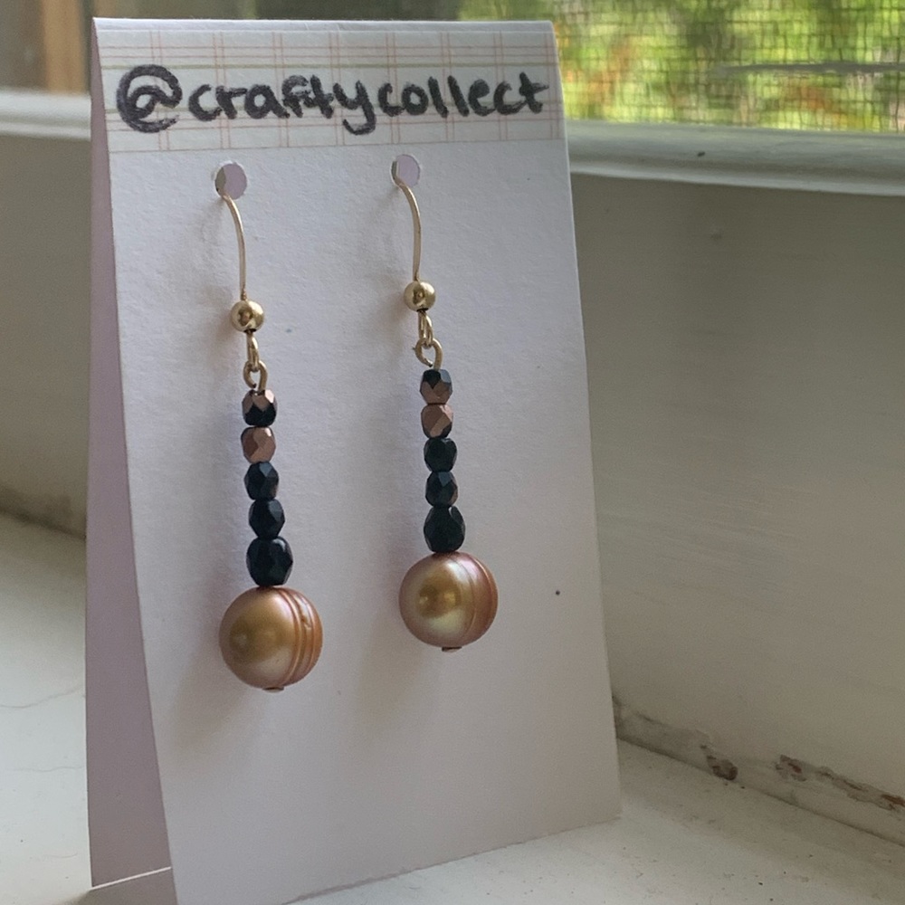 Large Freshwater Pearl earrings